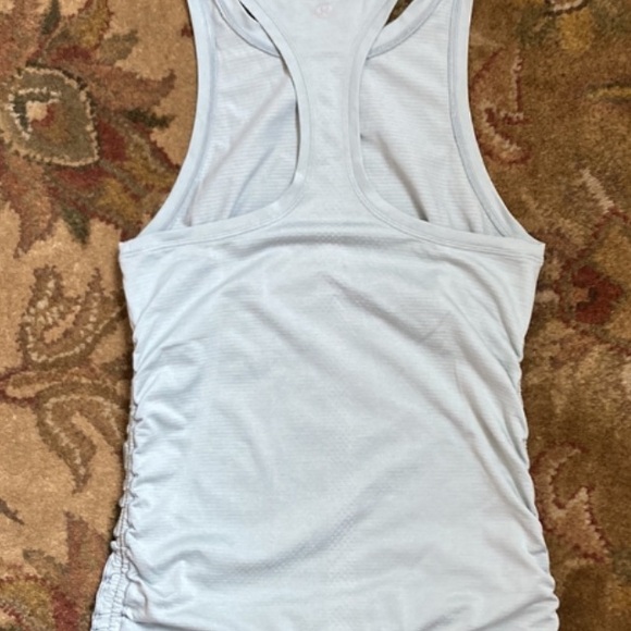 Lululemon Racerback Tank Top Ruched Sides Soft Sage green. - Picture 4 of 11